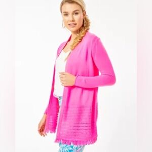 Noble Cardigan in Deep Prosecco Pink
